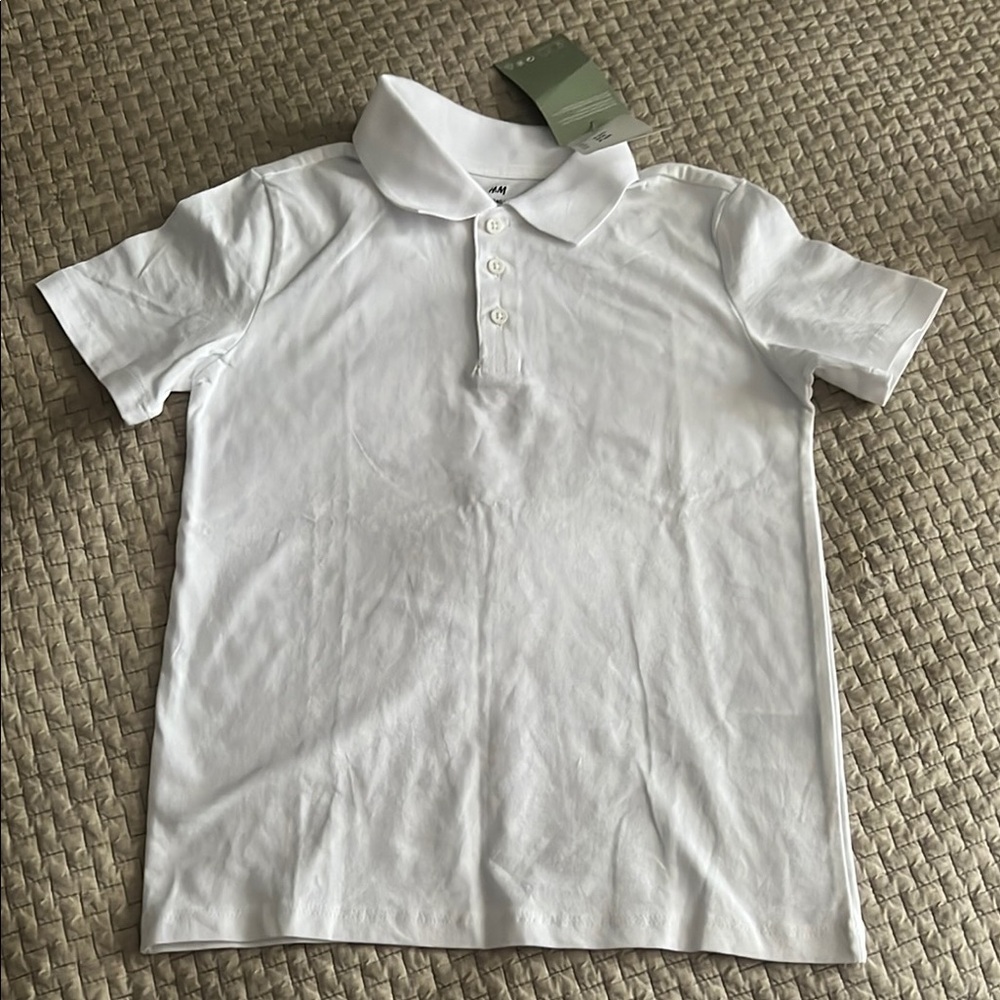 Kids white uniform polo. H&M size 8-10Y. NWT!  White